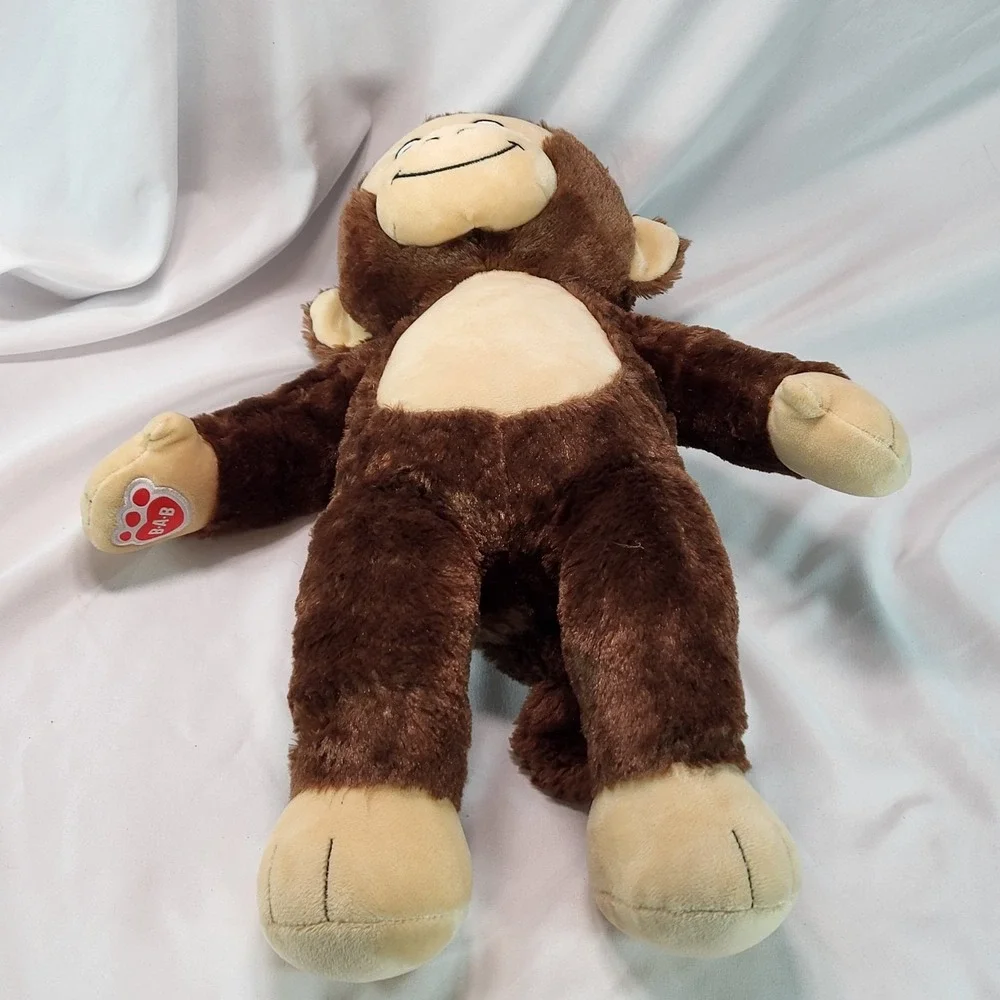 Build A Bear Smiley Monkey Brown Stuffed Plush 18